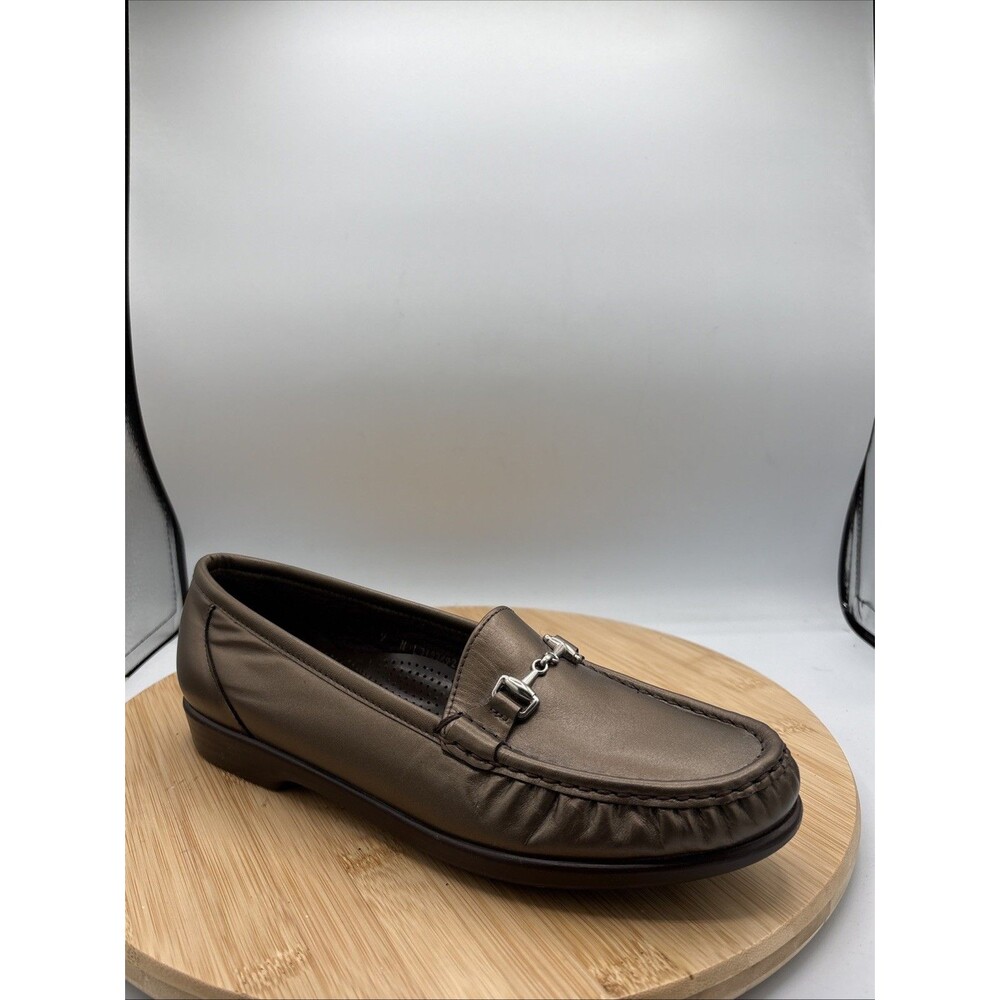 SAS Womens Metro Loafer Bronze Leather Tripad Comfort Horsebit 9N Slip on Casual